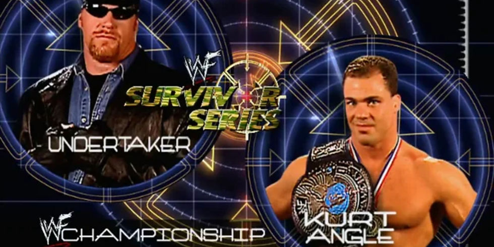 kurt angle vs the undertaker wwf survivor series 2000 wwe championship match card graphics