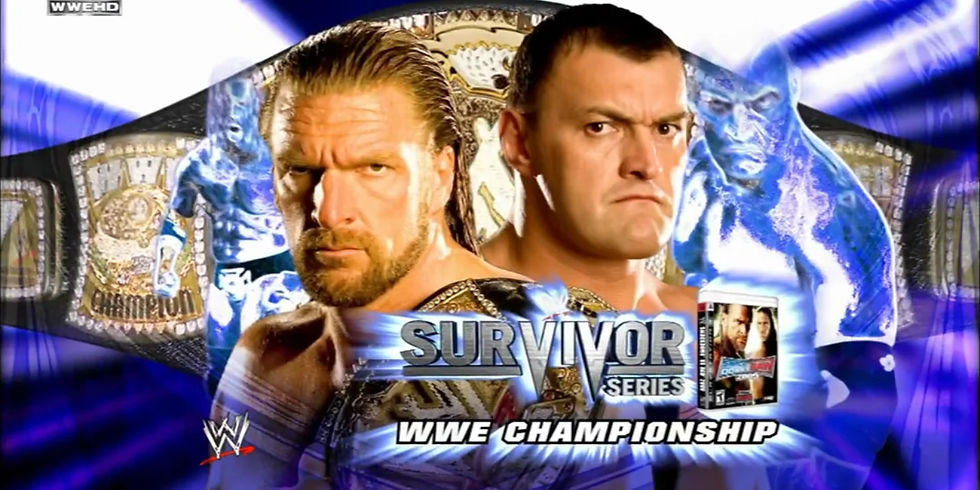 triple h vs vladimir kozlov wwe survivor series 2008 match card graphics