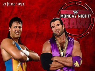 Custom poster for the June 21 1993 episode of WWF Monday Night RAW featuring The 1-2-3 Kid and Razor Ramon