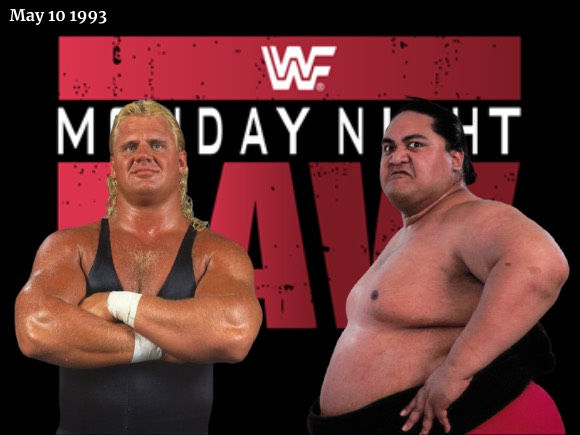 Yokozuna Mr. Perfect WWF WWE RAW May 10 1993 Poster