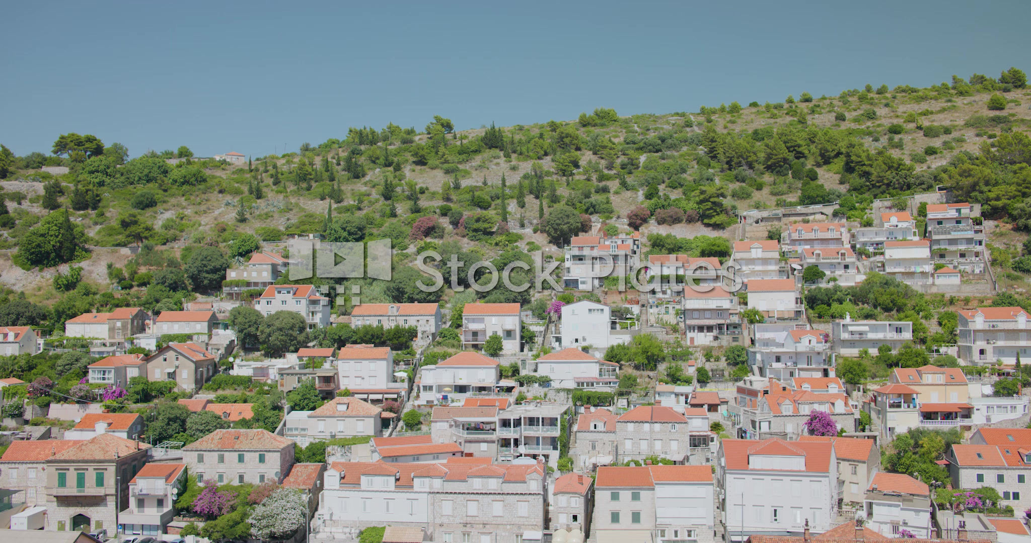 Dubrovnik Croatia Houses Background Video Plate Watermarked Preview