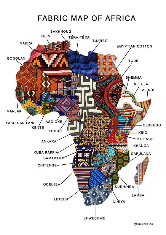 Fabric Map of Africa | Mia Kora