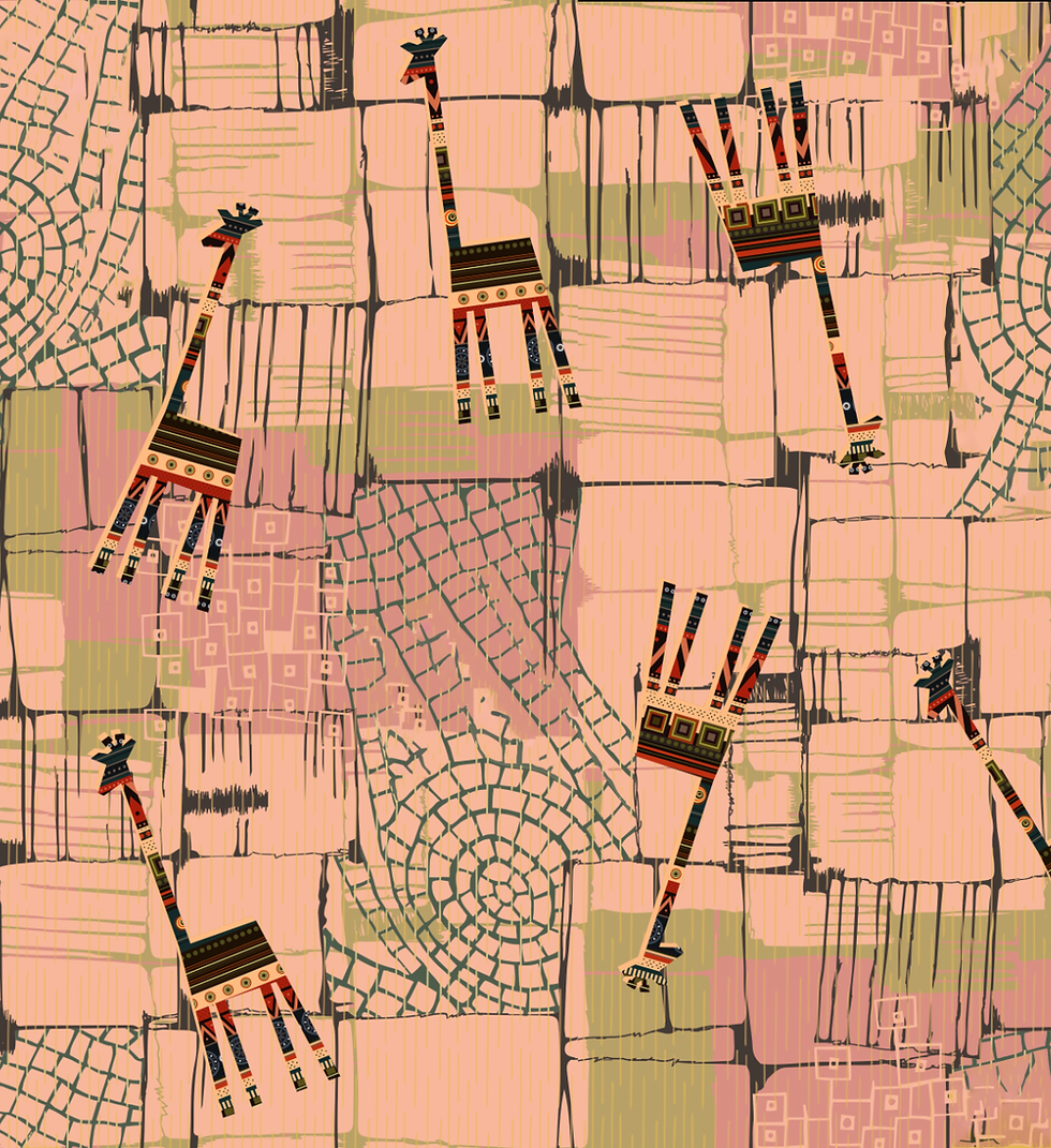 Thumbnail: Mosaic Giraffes - Pink