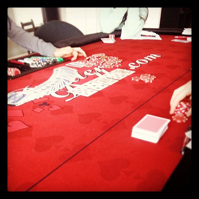 Instagram - Poker Hold 'Em training! @dealerdolls #poker #cards #texasholdem #gambling #training #pr