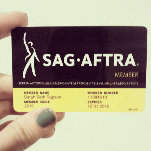 My card finally came! #SAGAFTRA #SAG #union #acting #LosAngeles #achievementunlocked #happy #LA #off