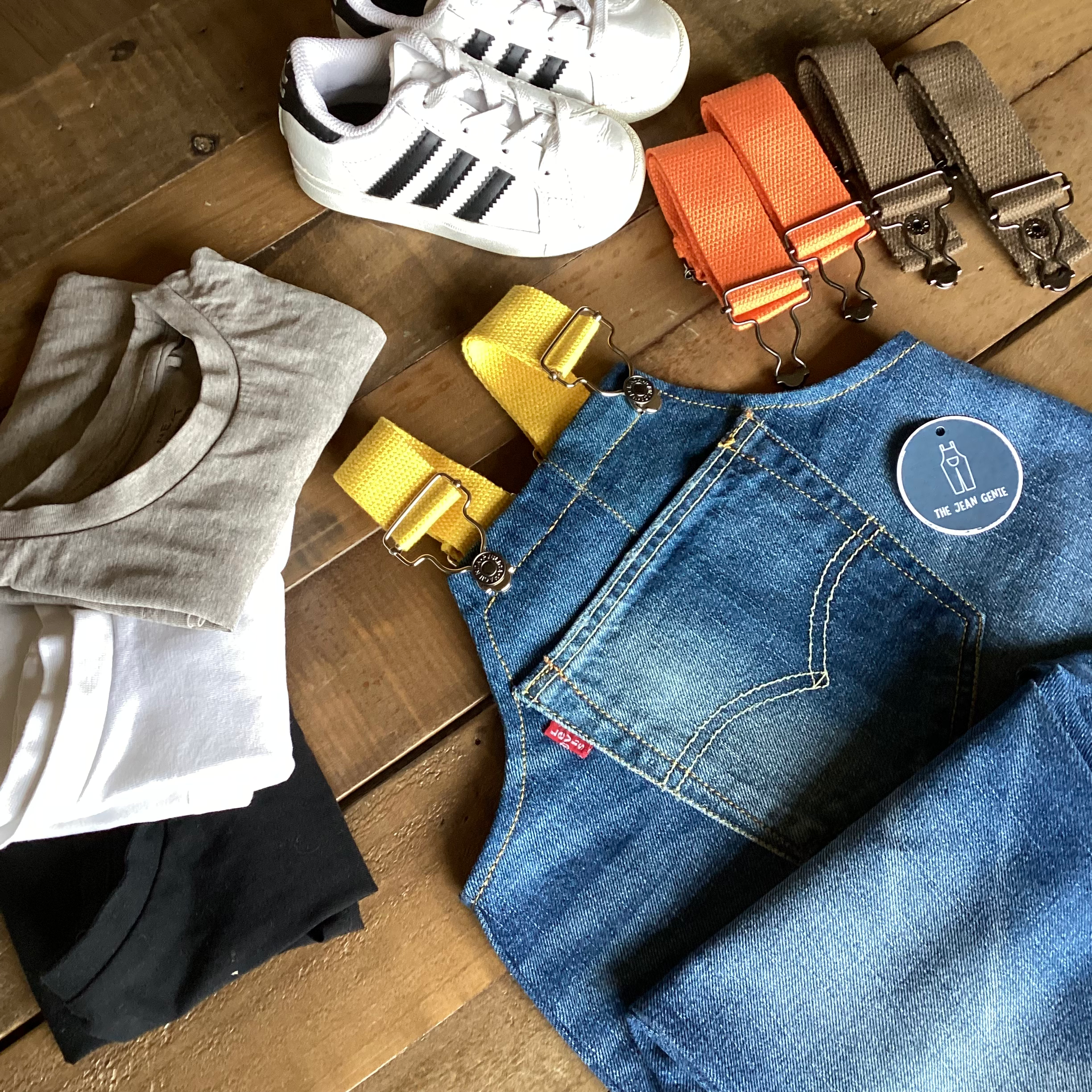 Reworked Children's Dungarees With Interchangeable Straps