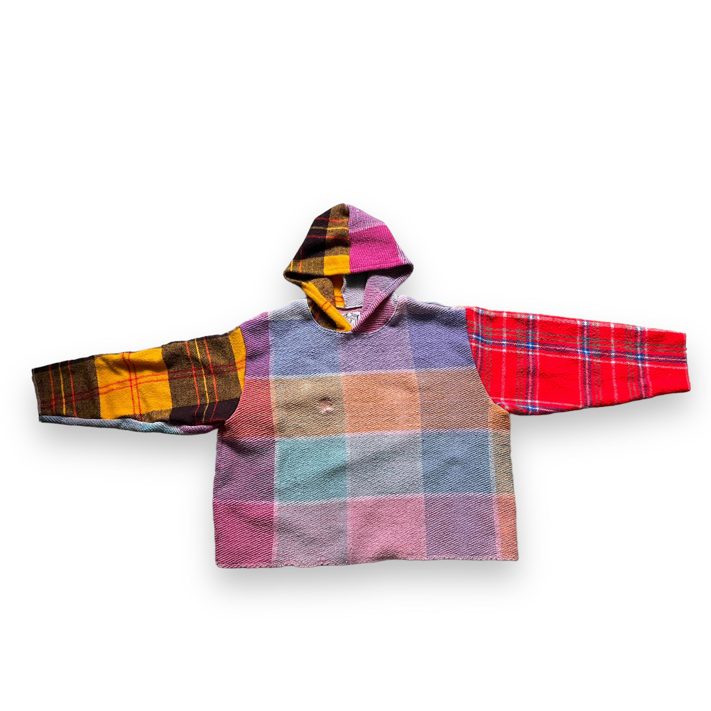 Pastel plaid blanket hoodie 