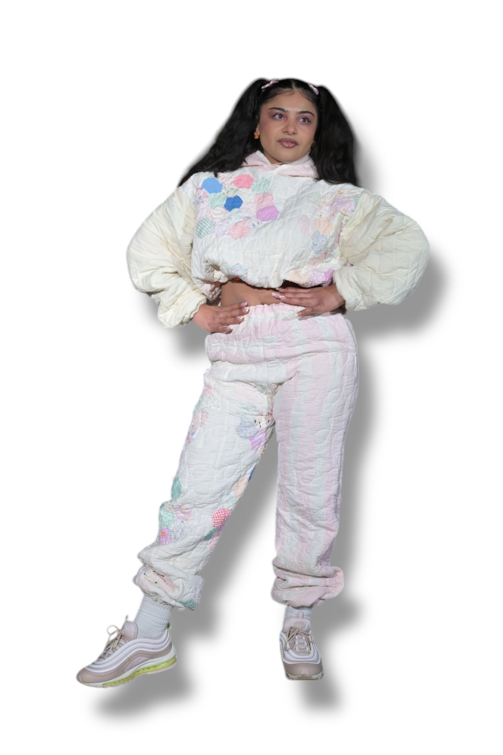 Quilted sweatpants with pockets 