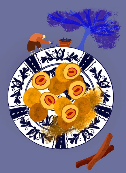 Galuste cu prune, gomboti cu prune, plum dumplings