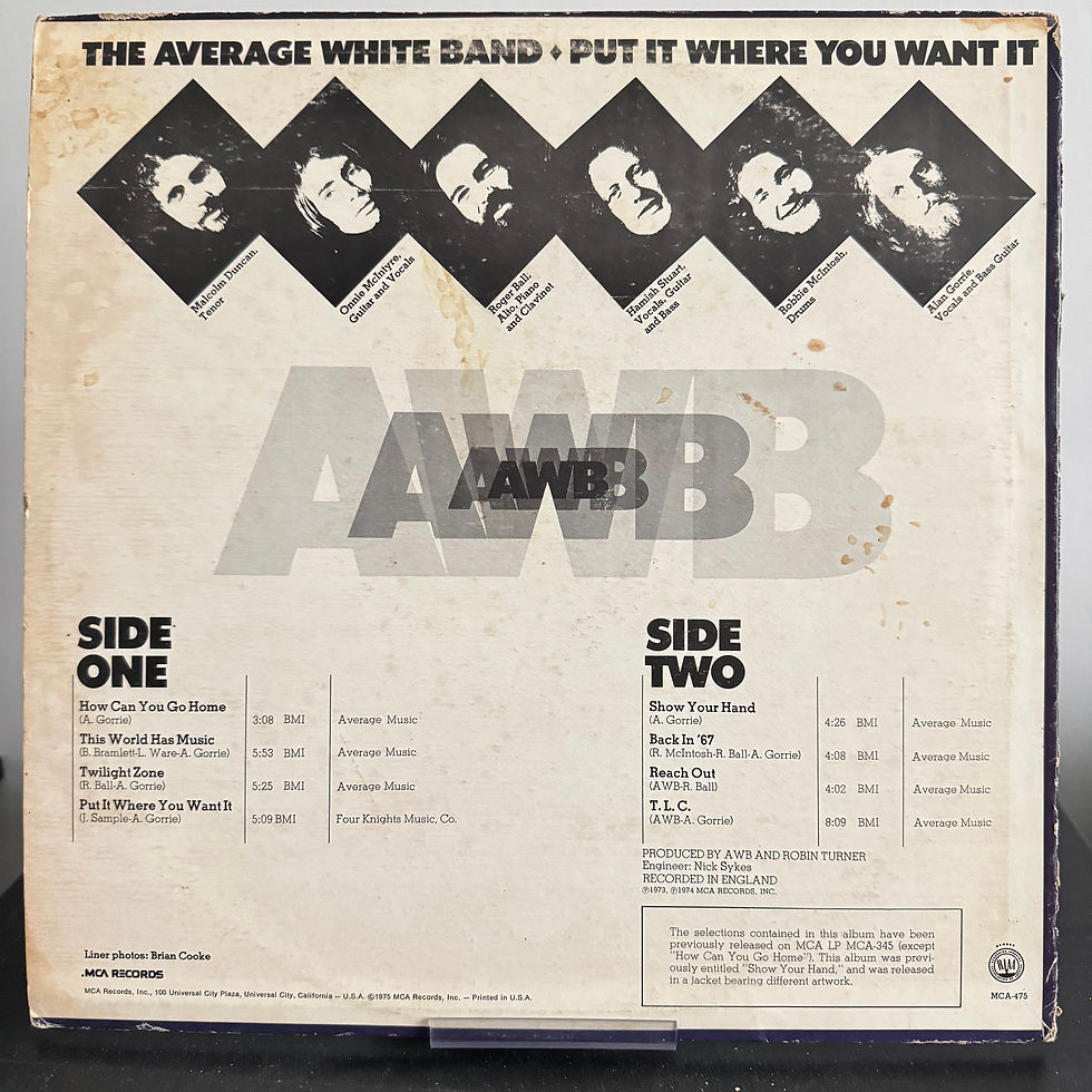 Thumbnail: Average White Band - Put It Where You Want It LP