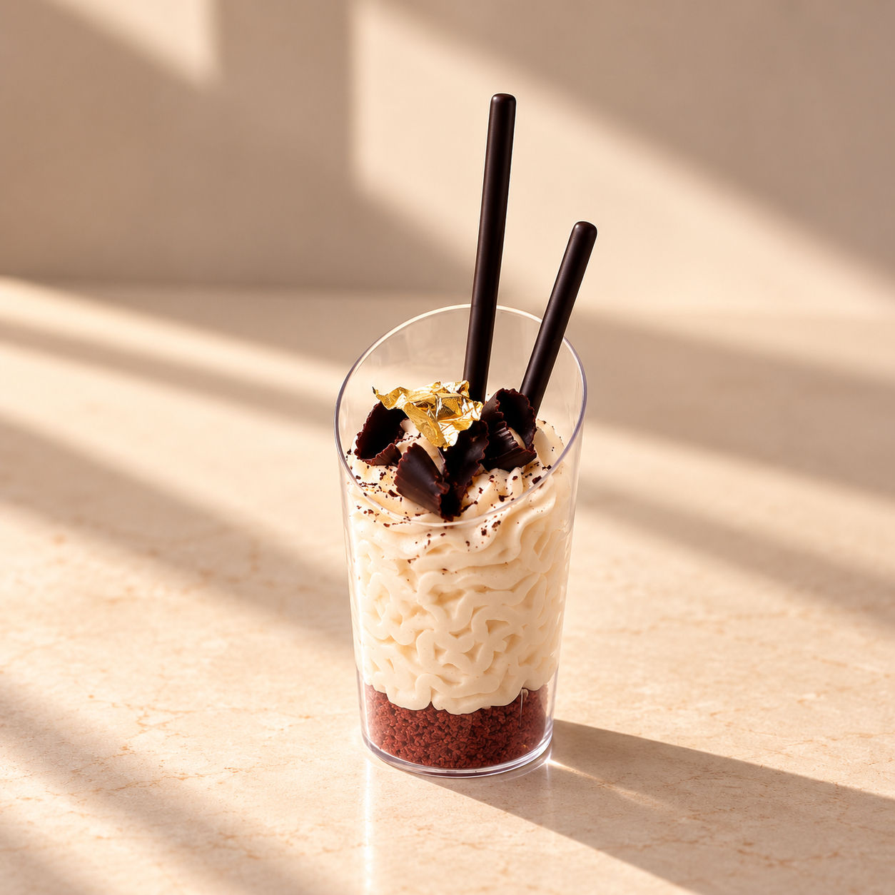 Moka d’Or Shot fake dessert de moka decorativo | Custom Fake Cakes