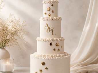 Pastel de boda para escenografía