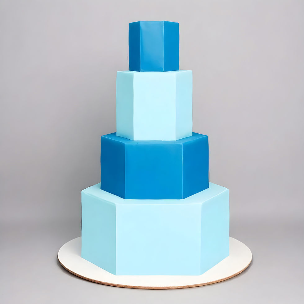 Thumbnail: Celebra con elegancia y distinción con nuestro pastel corporativo Geometric de 4 pisos.