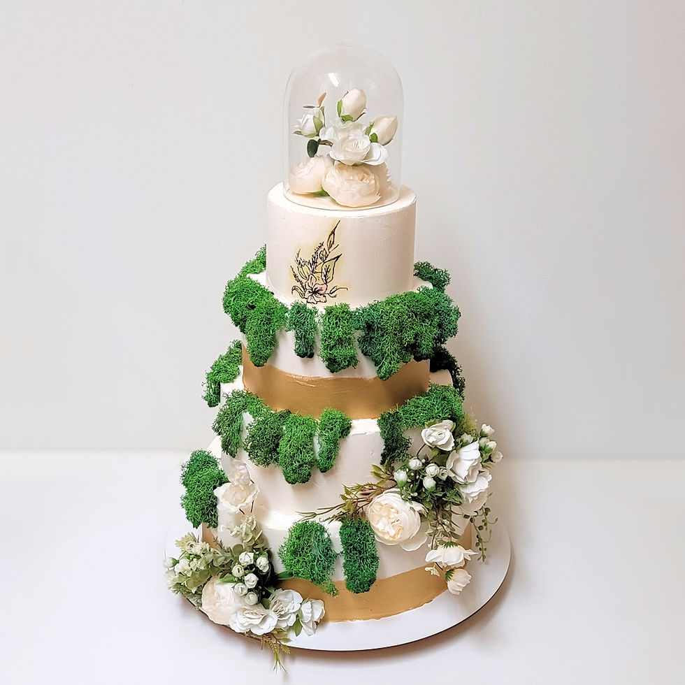 Bienvenido al paraíso del lujo con nuestro deslumbrante pastel de bodas "Luxury Secret Garden""