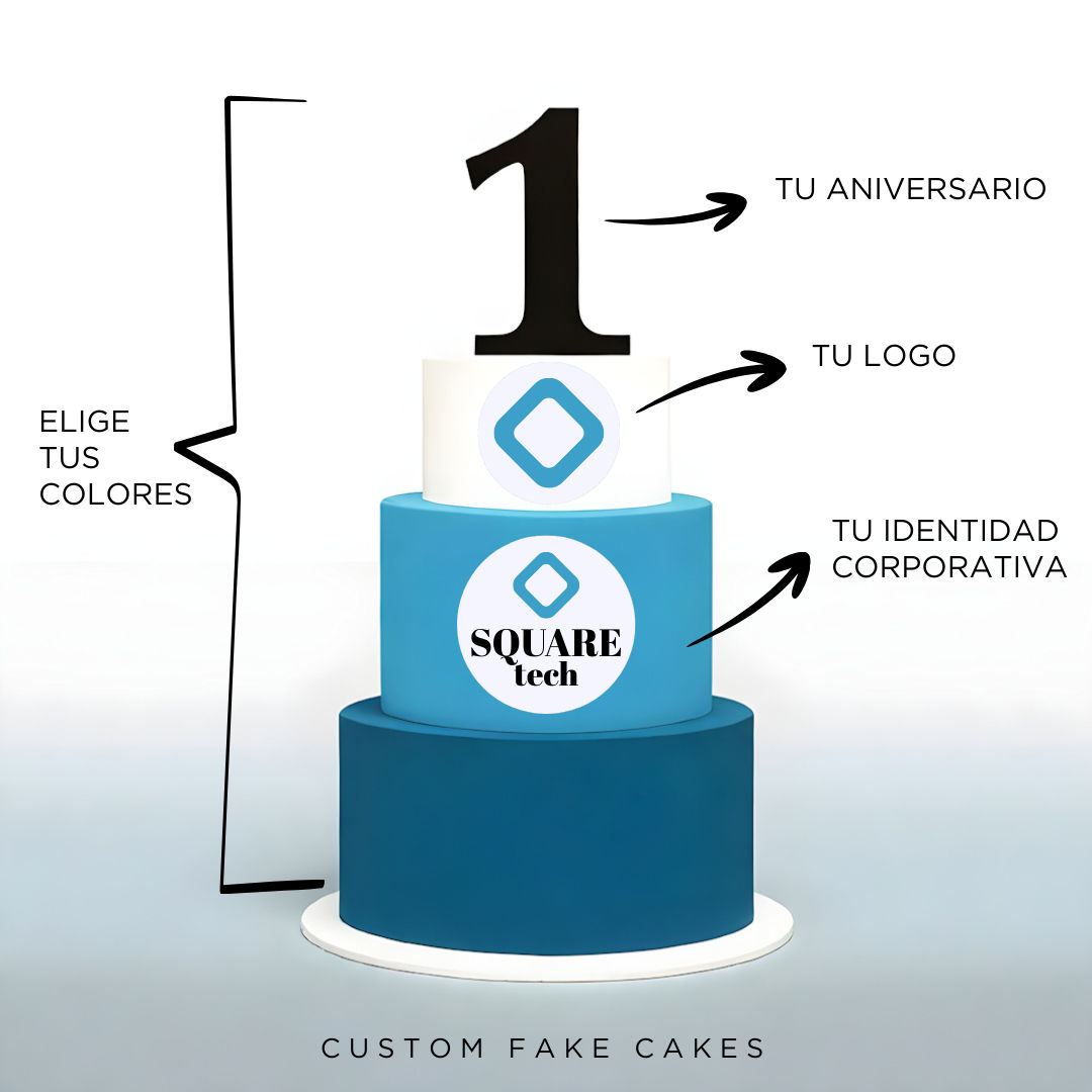 ¡Añade un toque de distinción a tus eventos corporativos con nuestro pastel Delta de 3 pisos!