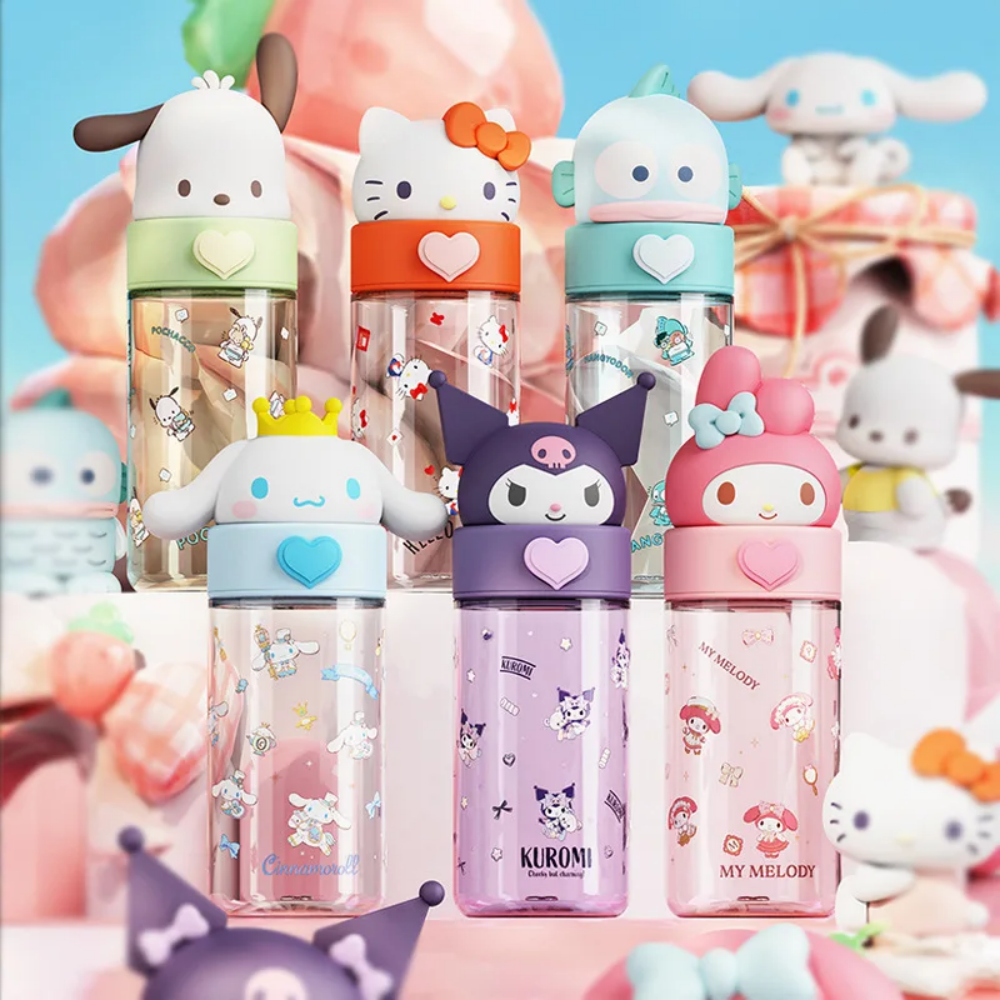 Borraccia Bambini Sanrio con Cannuccia | Bottiglia Riutilizzabile