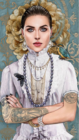 "La fille au collier de perles noires"