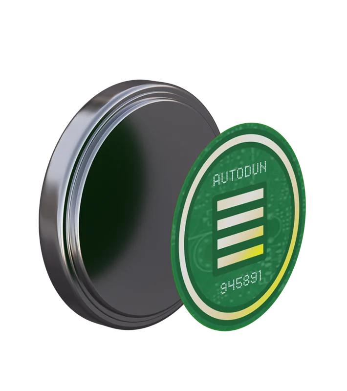 AutoDun battery sticker