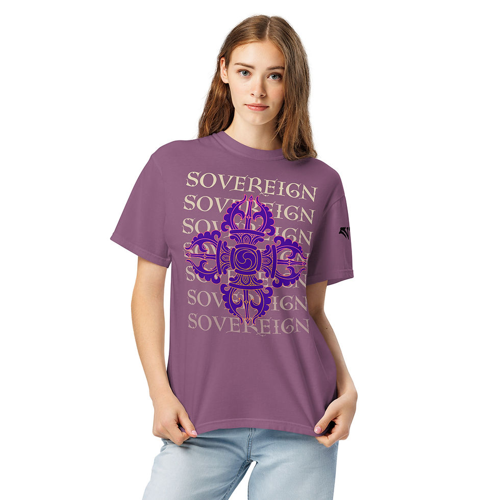 Thumbnail: Vajra Sovereignty — Unisex Garment-Dyed Heavyweight T-Shirt