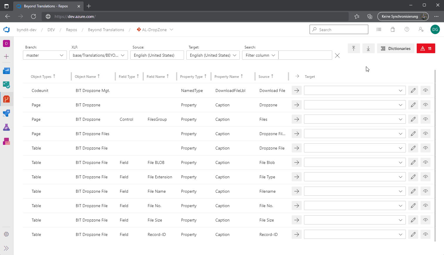 An XLIFF translation management extension for agile teams embedded in Azure DevOps