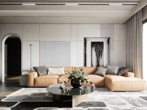 Warm Naturals Living Room - Modern Comfort