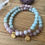 Miniature : Cœur : kunzite et amazonite