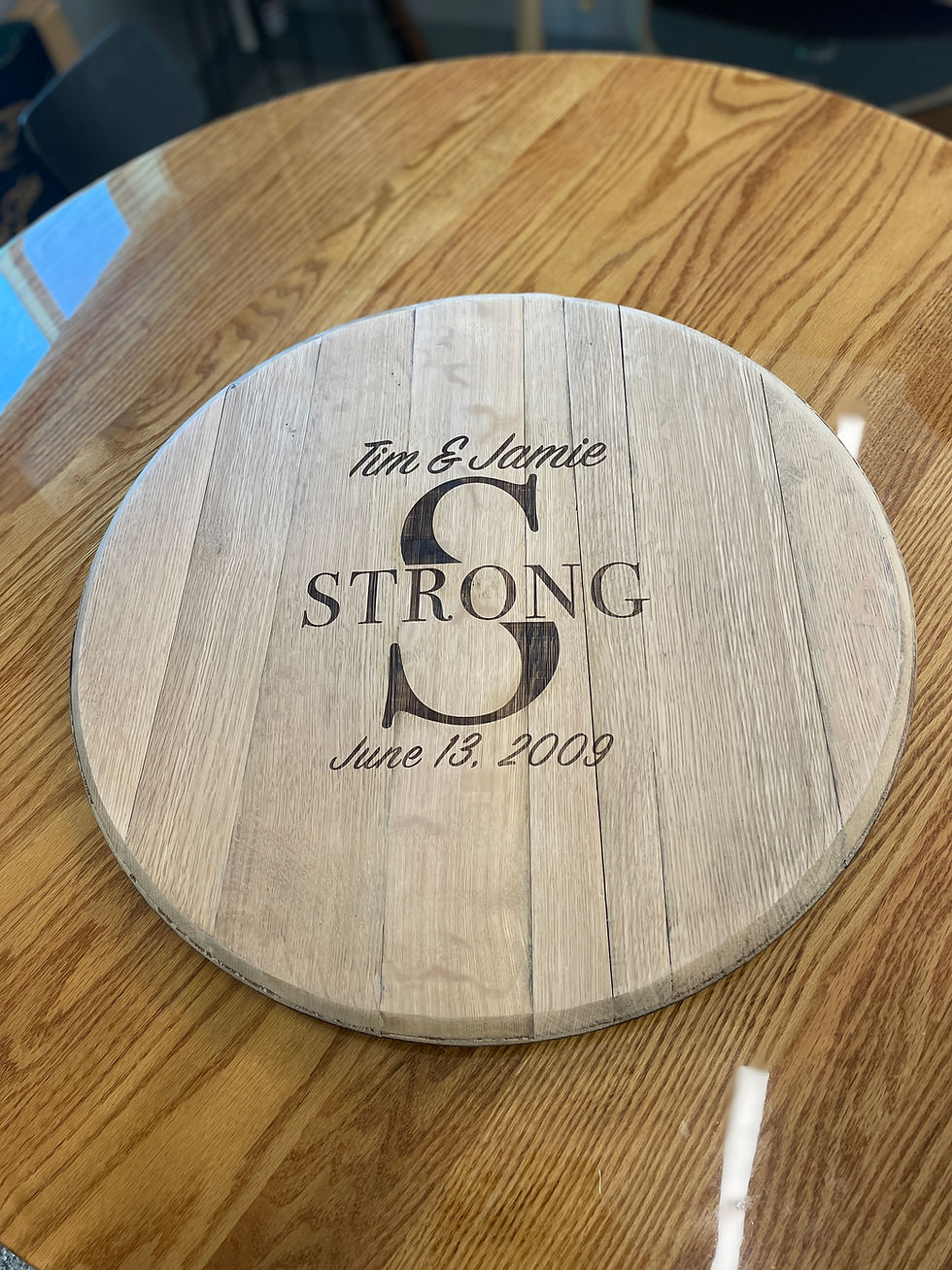 Thumbnail: Personalized Barrel Head Sign