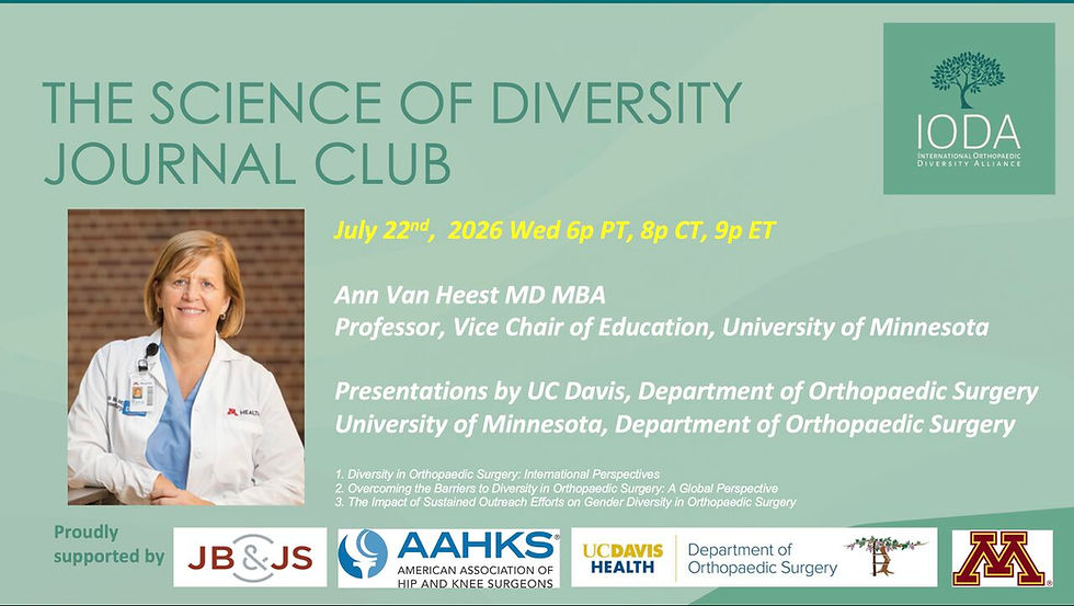 Register for the IODA and JBJS Journal Club, 22nd July 2026