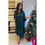 Thumbnail: Xmas 25 velvet satin green  kaftan 