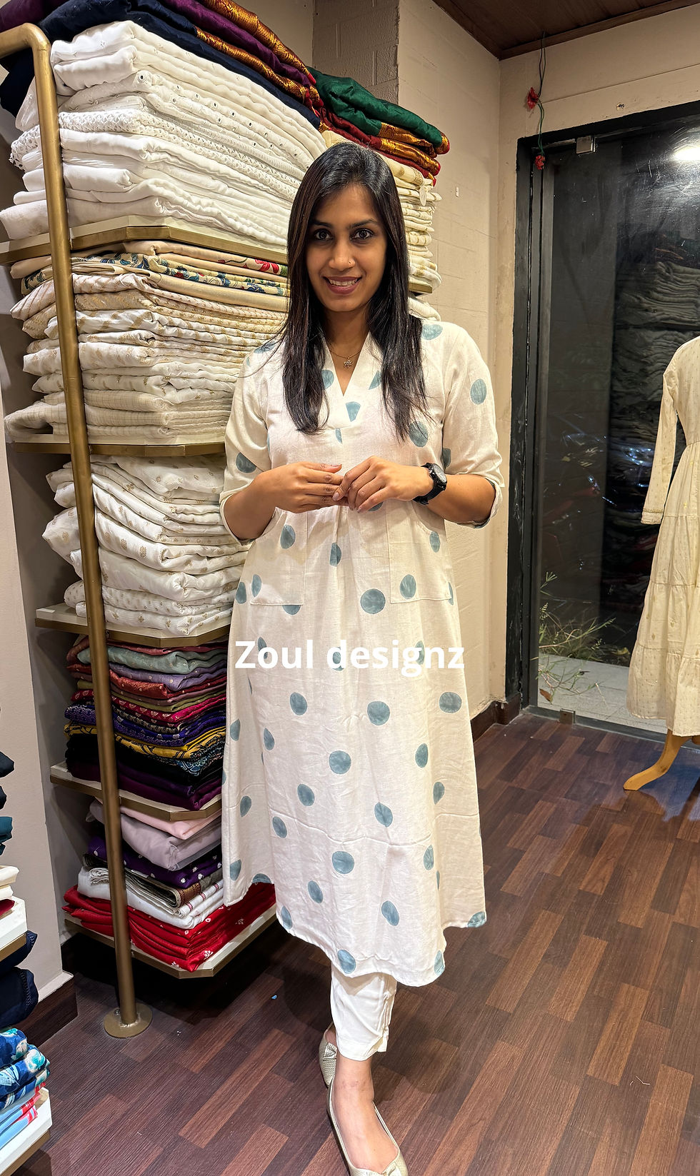 Thumbnail: Polka grey dots dress