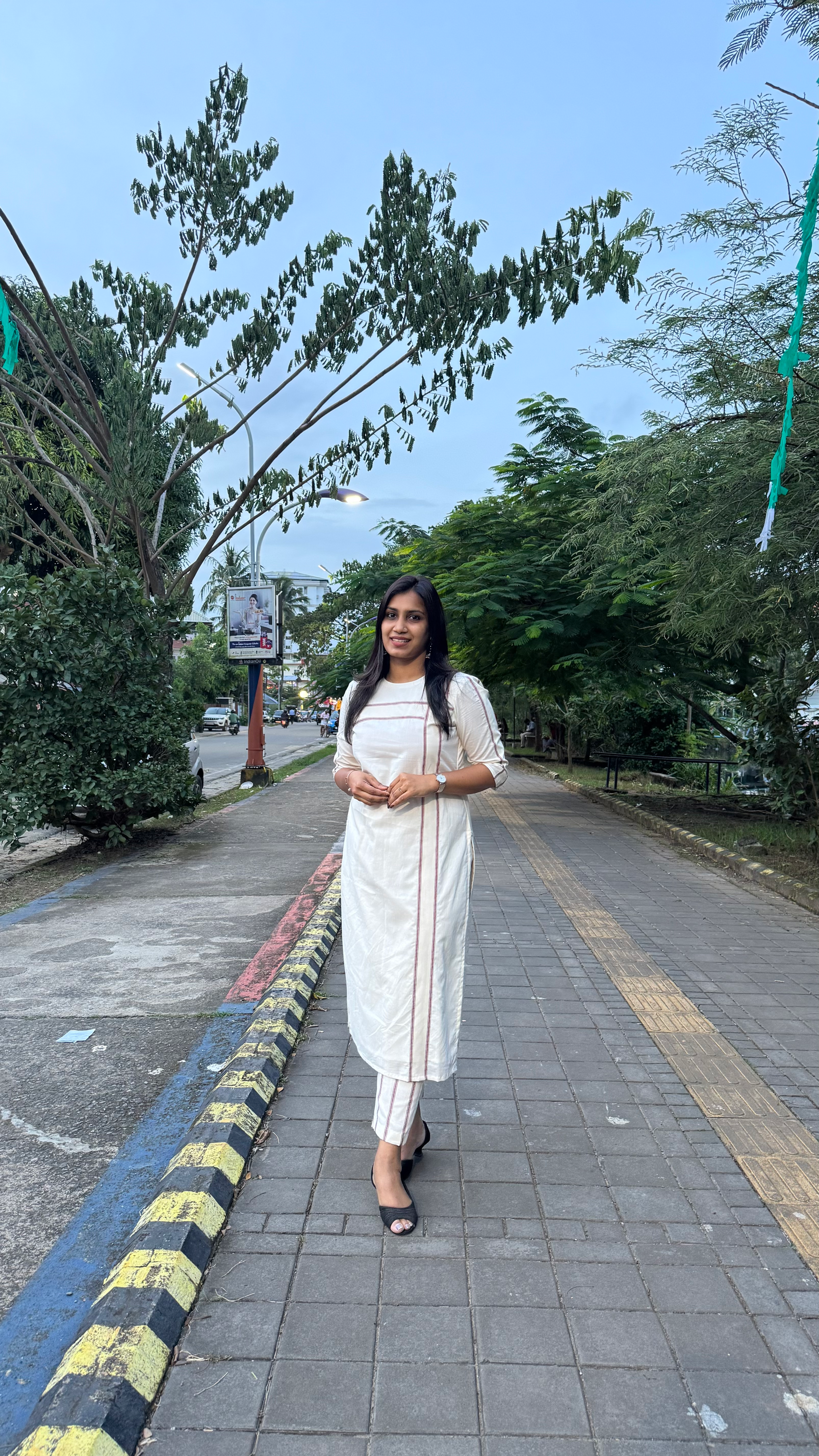 Onam maroon stripe Cordset