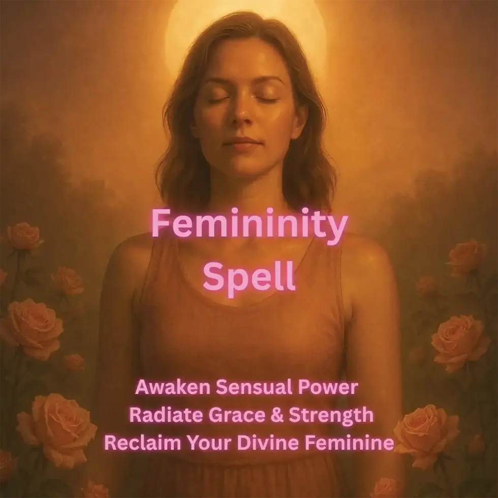 Photo of a Femininity Spell ritual setup for spell casting to awaken divine feminine energy, sensuality, and confidence now