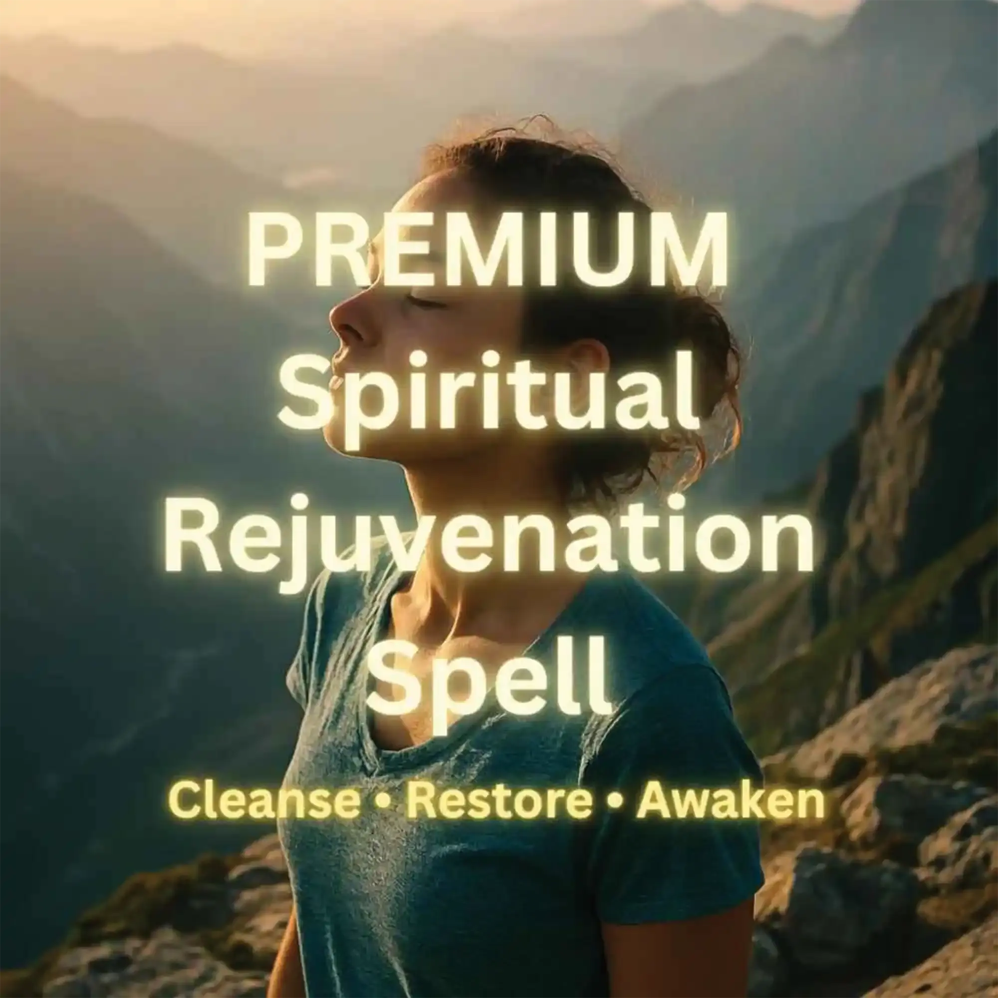 Photo of a ritual setup for spiritual rejuvenation showing focused white magic energy clearing to restore inner light