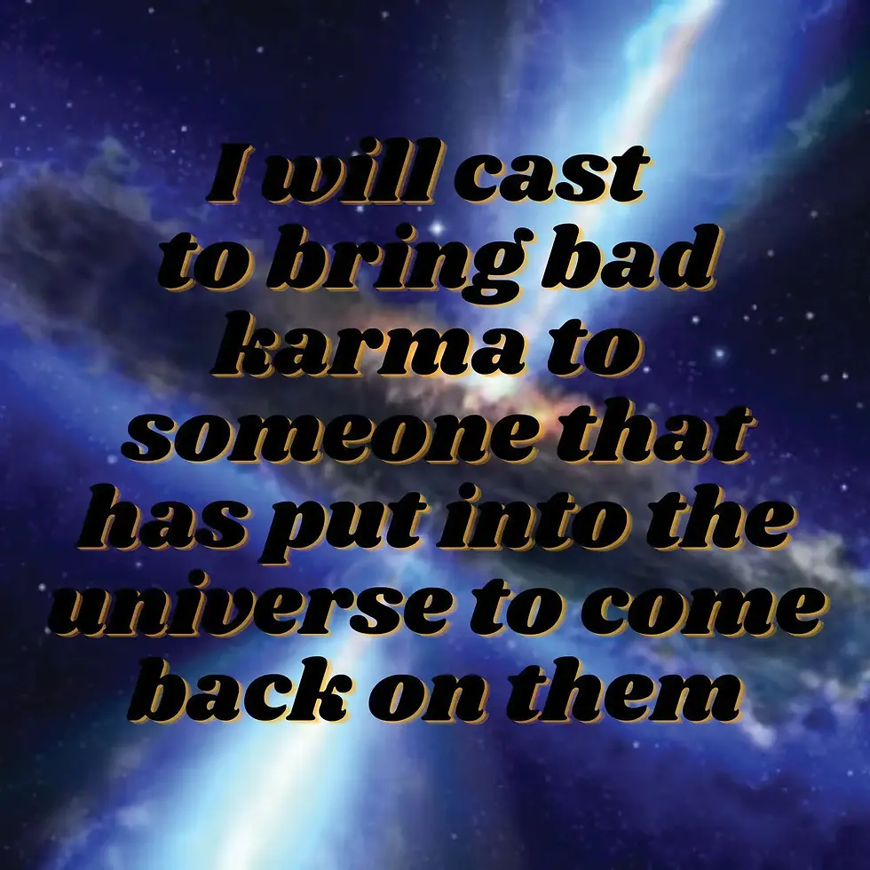 Photo of a karma spell ritual showing focused spiritual energy work to return karma, prompt reflection, and restore balance