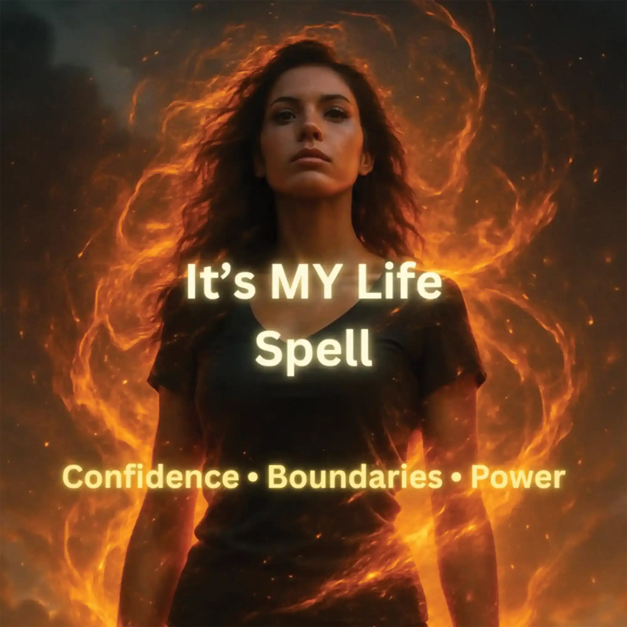 Photo of a ritual to reclaim personal power, showing focused white magic energy setting boundaries and restoring confidence