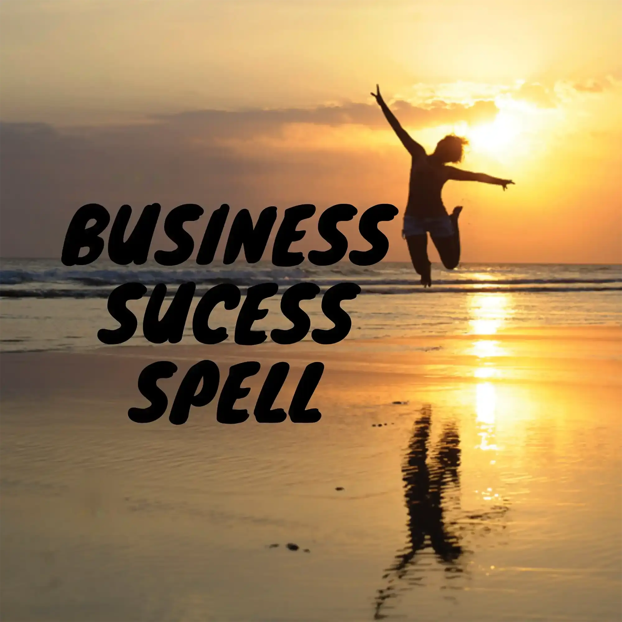 Illustration of business growth spellwork attracting customers, increasing sales, boosting prosperity for small businesses