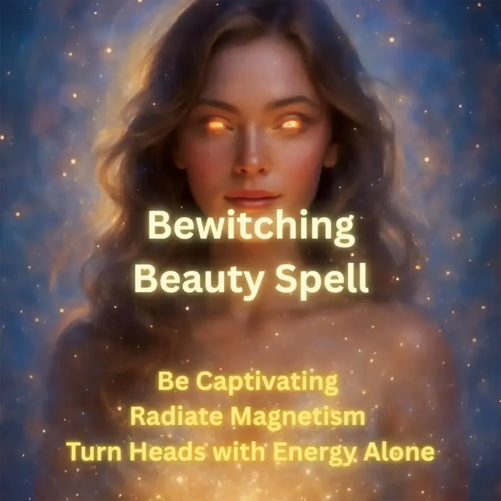 Glamour beauty spell to amplify radiance, confidence and attraction; remote candle ritual with photo and report emailed.