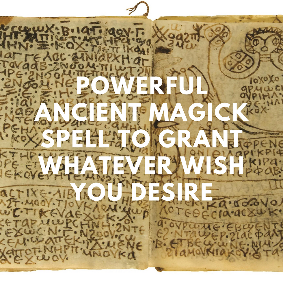 Thumbnail: Photo of an Egyptian ritual with candles and tools used in an ancient spell to manifest wishes and focused intent quickly