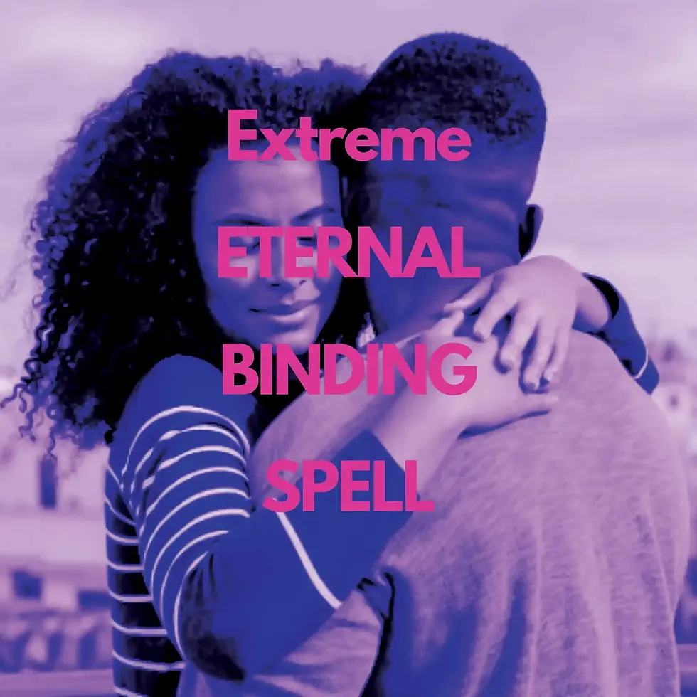 Illustration of an Eternal Binding Spell ritual using white magic to reunite ex-partners and restore lasting love and healing
