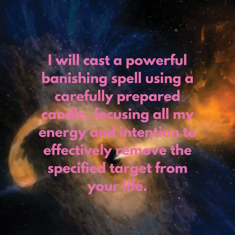 Photo of a remote candle banishing ritual showing focused energy work to remove unwanted influences and restore inner peace