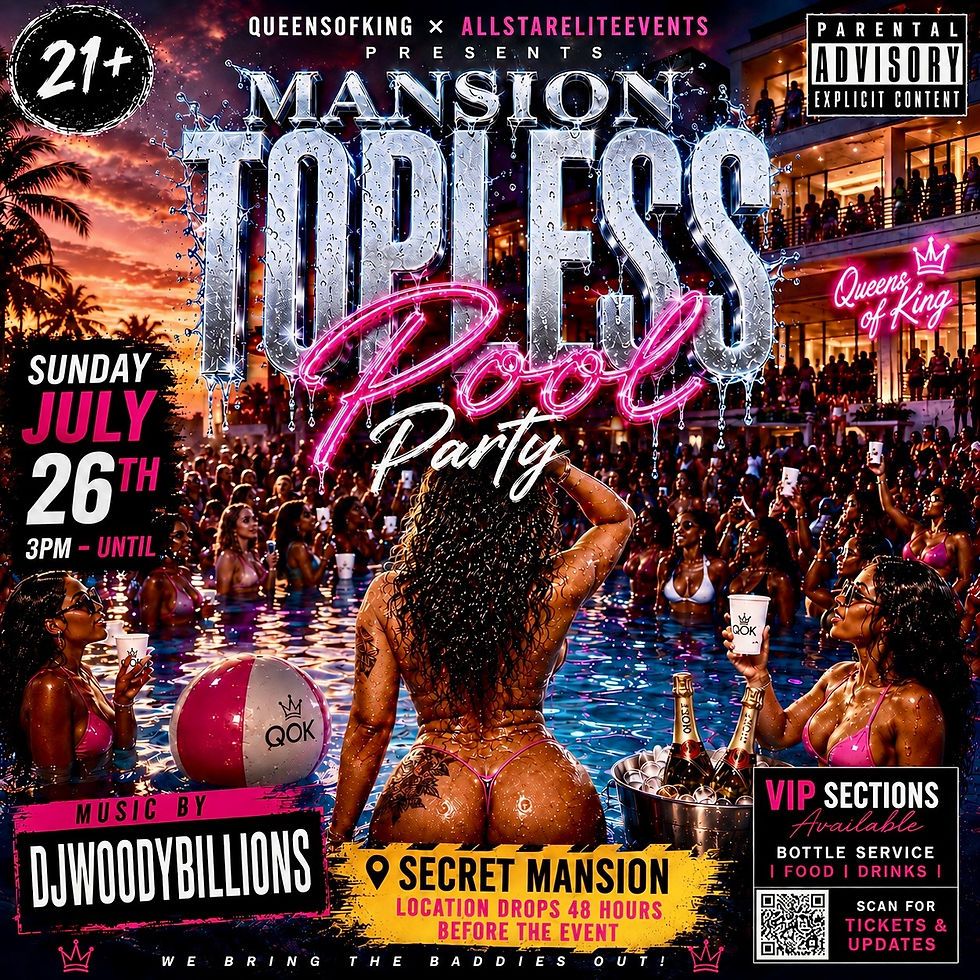 Mansion topless pool party