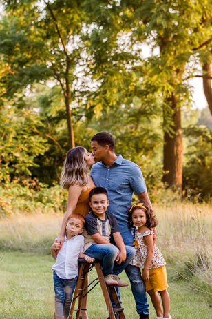 family photos during fall at a location near campton hills illinois