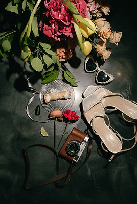 Bright pink orange and yellow wedding flowers at The Maverick