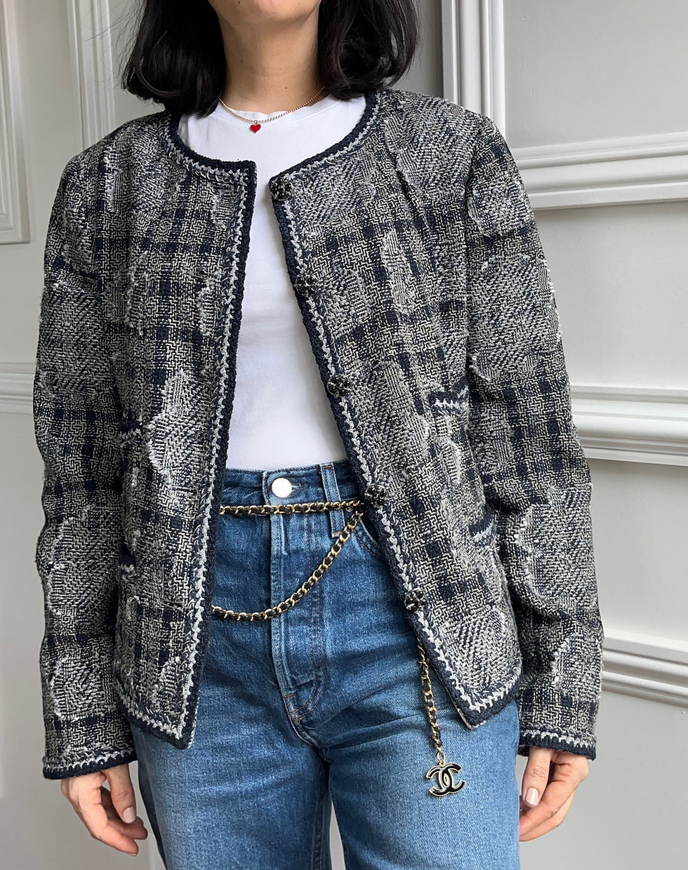 Thumbnail: CHANEL  TWEED JACKET FROM 2006 PRE- FALL COLLECTION