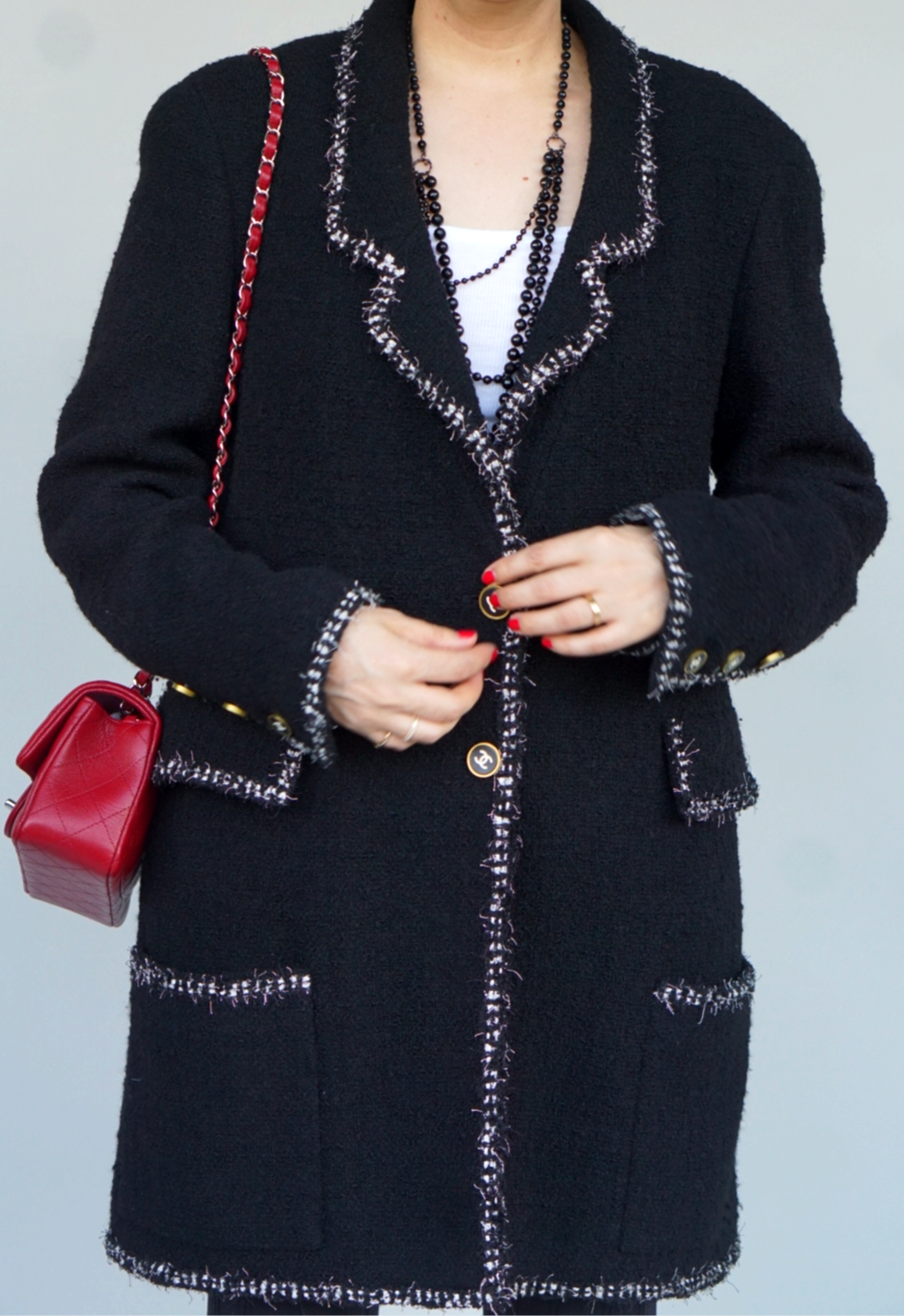 CHANEL WOOL BOUCLE COAT FROM 1994 FALL COLLECTION
