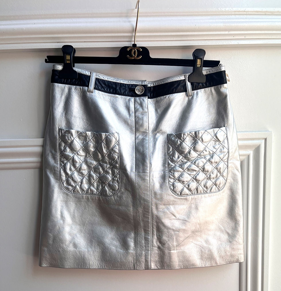 Thumbnail: CHANEL LEATHER SKIRT  FROM 2007 FALL COLLECTIONIC