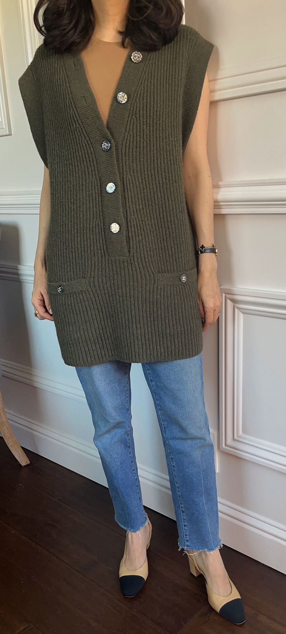 Thumbnail: CHANEL CASHMERE SWEATER/VEST  FROM 2021 PRE- FALL  COLLECTION