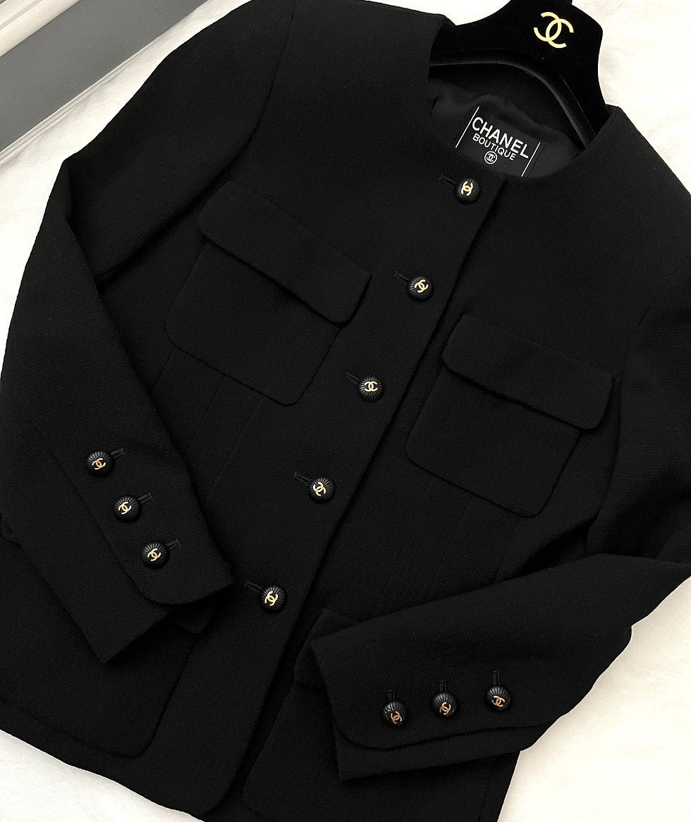 Thumbnail: CHANEL WOOL SKIRT SUIT FROM 1994 SPRING  COLLECTION
