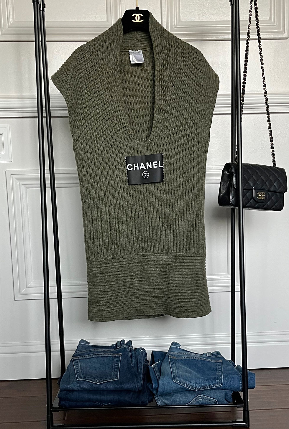 CHANEL CASHMERE SWEATER DRESS FROM 2008 CRUISE COLLECTION