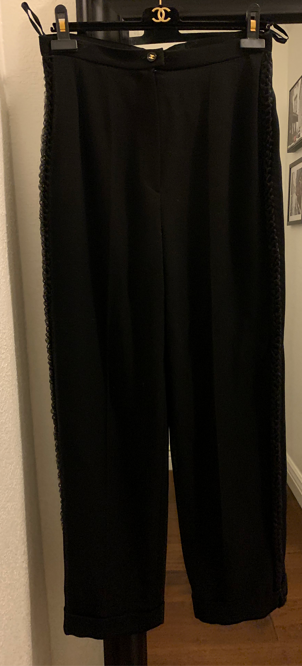 Thumbnail: CHANEL  WOOL PANT SUIT FROM 1995 FALL COLLECTION
